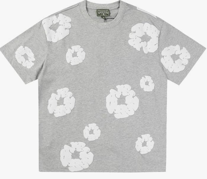 Denim Teras T-Shirt White/Grey - Image 1