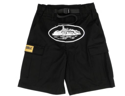 Corteiz Guerillaz 2022 Cargo Shorts Black