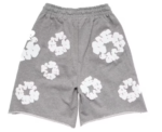 Gray Tears Cotton Wreath Denim Shorts - Image 2