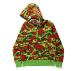 BAPE Sta Camouflage Shark Green Zip-Up Hoodie - Image 2