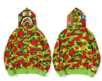 BAPE Sta Camouflage Shark Green Zip-Up Hoodie