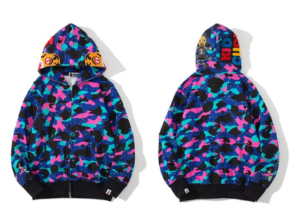 BAPE x Kid Cudi Tiger Multi Zip Hoodie