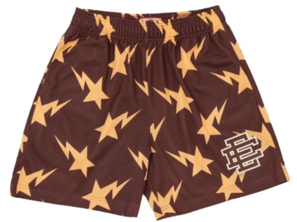 Eric Emanuel x BAPE Miami Brown/Yellow Shorts