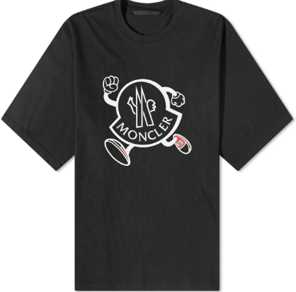 Moncler Running Logo T-Shirt Black