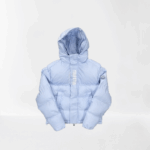Trapstar Decoded 2.0 Hooded Down Jacket in Ice Blue