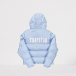 Trapstar Decoded 2.0 Hooded Down Jacket in Ice Blue - Image 2