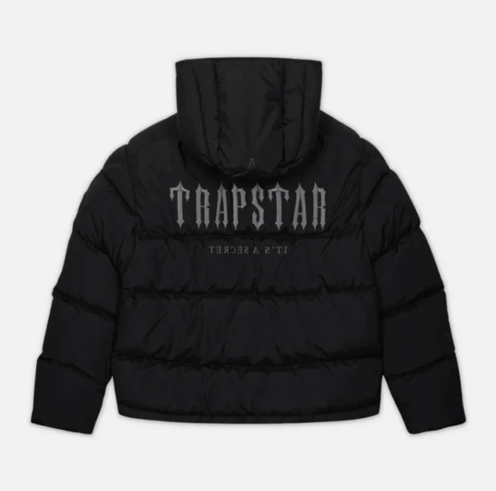 Trapstar Decoded 2.0 Hooded Down Jacket Black - Image 2