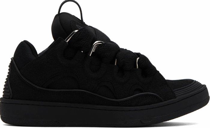 Lanvin Sneakers Curb En Cuir Noir - Image 1