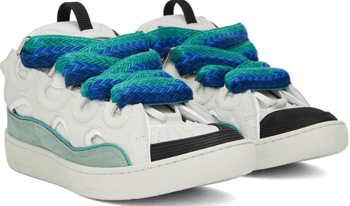 Lanvin Curb Sneaker White Blue - Image 2